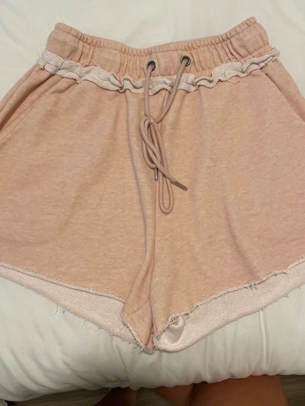 Pink Lounge Drawstring Shorts